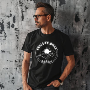 Minimaal landschap dennenbos t-shirt