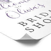 Minimaal Lavendel Bruiloft Welcome Bord Poster (Hoek)