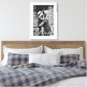 Minimaal Mam Script Black en White Photo Keepomwil Canvas Afdruk (Insitu (Slaapkamer))