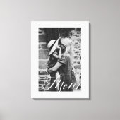 Minimaal Mam Script Black en White Photo Keepomwil Canvas Afdruk (Voorkant)
