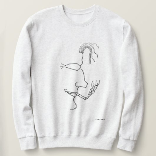 Minimaal Man - draagbare kunst Trui (Design voorkant)