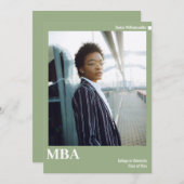 Minimaal MBA-Afstuderen foto Aankondiging (Voorkant / Achterkant)