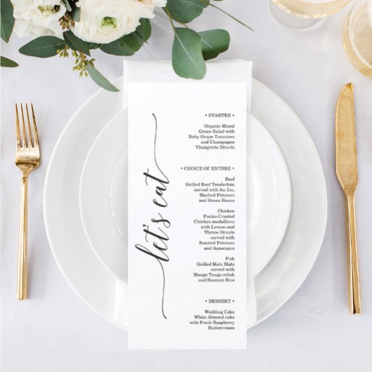 Minimaal menu Vrijgezellenfeest over legance Weddi