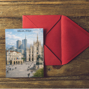 Minimaal Milaan Italië Stadsgezicht Briefkaart