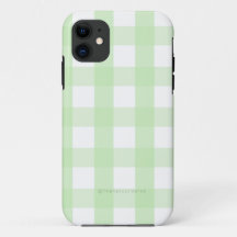 Minimaal Mint Green Gingham iPhone hoesje