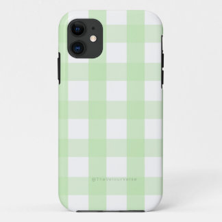 Minimaal Mint Green Gingham iPhone hoesje