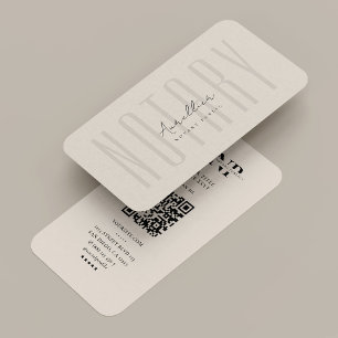 Minimaal mobiel notariszand voor ondertekening van visitekaartje