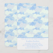 Minimaal modern Abstract blauw wolkenBaby shower Kaart (Voorkant / Achterkant)