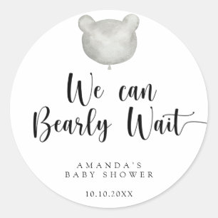 Minimaal modern Baby shower Ronde Sticker