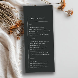 MINIMAAL MODERN BLACK & WITTE TYPOGRAFIE WEDING MENU
