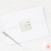 MINIMAAL MODERN BLACK & WITTE TYPOGRAFIE WEDING VIERKANTE STICKER (Envelop)