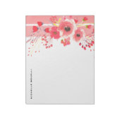 Minimaal Modern Bloemendesign Notitieblok (Gedraaid)