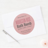 Minimaal Modern Dusky Roze Bad Bomb Rond Label (Envelop)