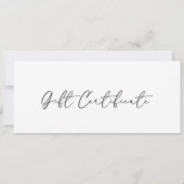 Minimaal modern Elegant Business Gift Certificaat (Voorkant)