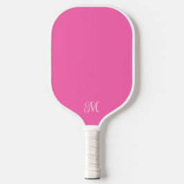 Minimaal modern elegant monogram, roze of elke kle pickleball paddle