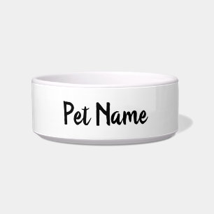 Minimaal Modern Gepersonaliseerd Pet Name Script L Voerbakje