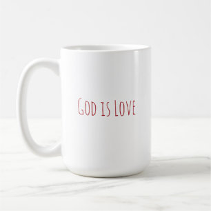 Minimaal Modern God Is Liefde Koffiemok