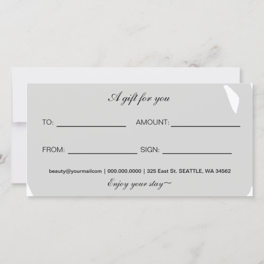 Minimaal modern Grijs Zout-certificaat (Achterkant)