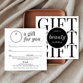 Minimaal Modern Haar Schoonheid Salon Cadeaubon Vierkante Visitekaartje