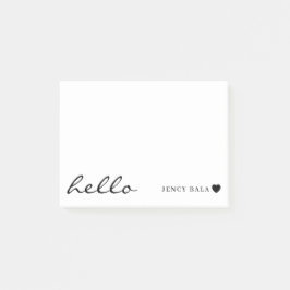 Minimaal Modern Hart Wit Design Post-it® Notes
