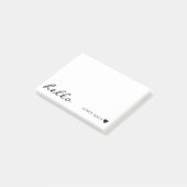 Minimaal modern hart wit ontwerp post-it® notes (Schuin)