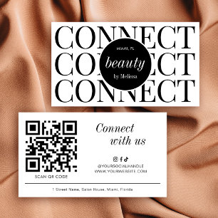 Minimaal modern Laten we QR Code Social Media aans Visitekaartje