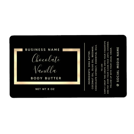 Minimaal modern lijst voor typografie etiket (Voorkant)