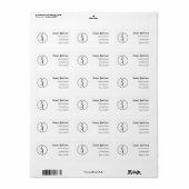 Minimaal Modern Monogram Etiket (Full Sheet)