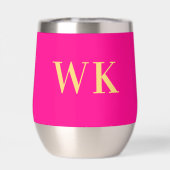 Minimaal Modern Monogram Hot Pink (Achterkant)
