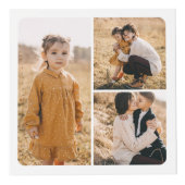 Minimaal modern monogram voor meerdere foto's kubus (Voorkant)