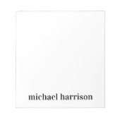 Minimaal modern monogram voor Typografie Notitieblok (Voorkant)