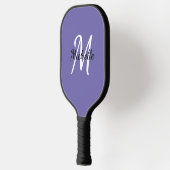 Minimaal modern Paars en wit monogram Pickleball Paddle (Links)