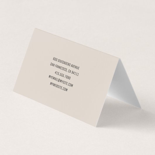 Minimaal Modern Simple Visitekaartjes (Achterkant)