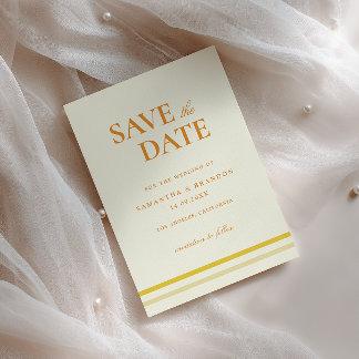 Minimaal Modern Vormelijk Script Boter Geel Bruilo Save The Date