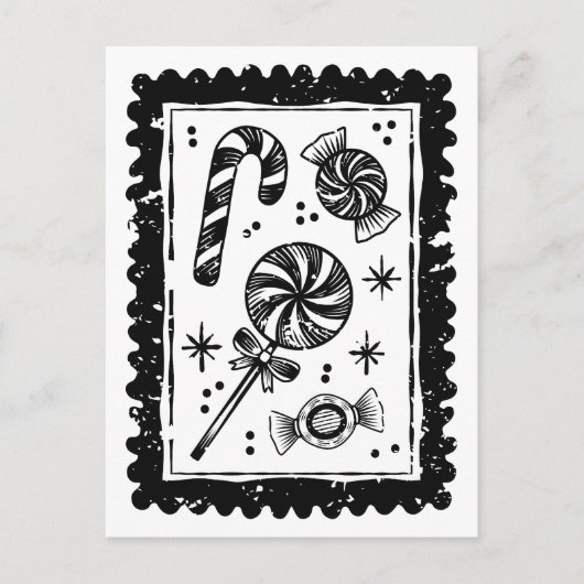 Minimaal Modern Vrolijk Kerstfeest Briefkaart (Voorkant)