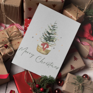 Minimaal Modern Vrolijk Kerstfeest Briefkaart