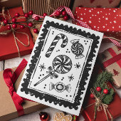 Minimaal Modern Vrolijk Kerstfeest Briefkaart