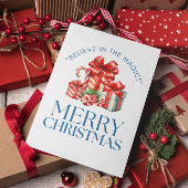 Minimaal Modern Vrolijk Kerstfeest Briefkaart