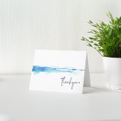 Minimaal modern Waterverf blauw Vrijgezellenfeest Bedankkaart