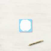 Minimaal modern wit wolkenblauw hemel post-it® notes (Op bureau)