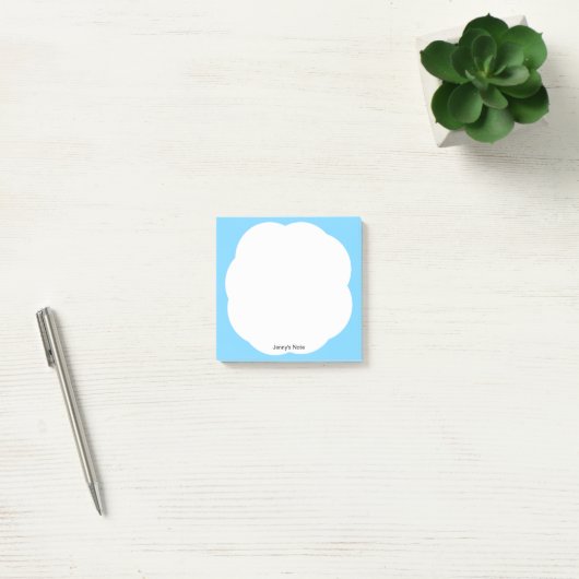 Minimaal modern wit wolkenblauw hemel post-it® notes (Kantoor)