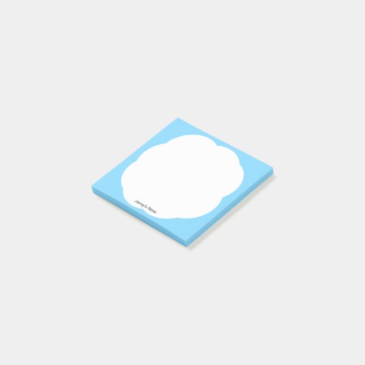 Minimaal modern wit wolkenblauw hemel post-it® notes (Schuin)
