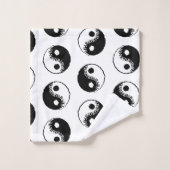 Minimaal modern zwart-wit Yin Yang Pattern Bad Handdoek (Wasdoekje)