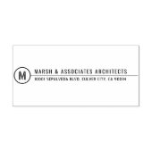Minimaal monogram architectonische titel zelfinktende stempel (Design)