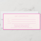 Minimaal Monogram Beige-Roze Cadeaubon (Achterkant)