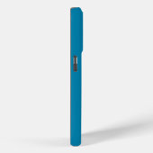 Minimaal monogram Blauwgroen Case-Mate iPhone Case (Achterkant / Rechts)
