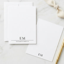Minimaal Monogram Elegant Modern Verticaal