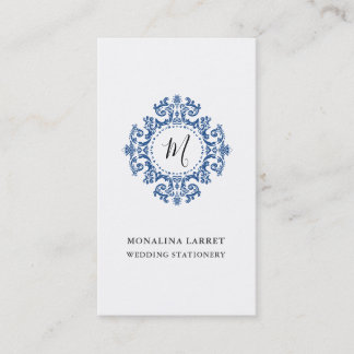 Minimaal monogram Elegant Ornamental Lijst Visitekaartje