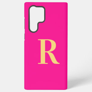 Minimaal Monogram Modern Hot Pink Samsung Galaxy Hoesje