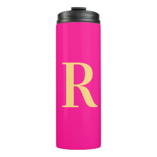 Minimaal Monogram Modern Hot Pink Thermosbeker